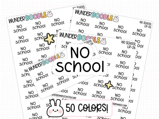 no school planner stickers, no school stickers, school planner, academic planner, kid planner stickers, functional stickers