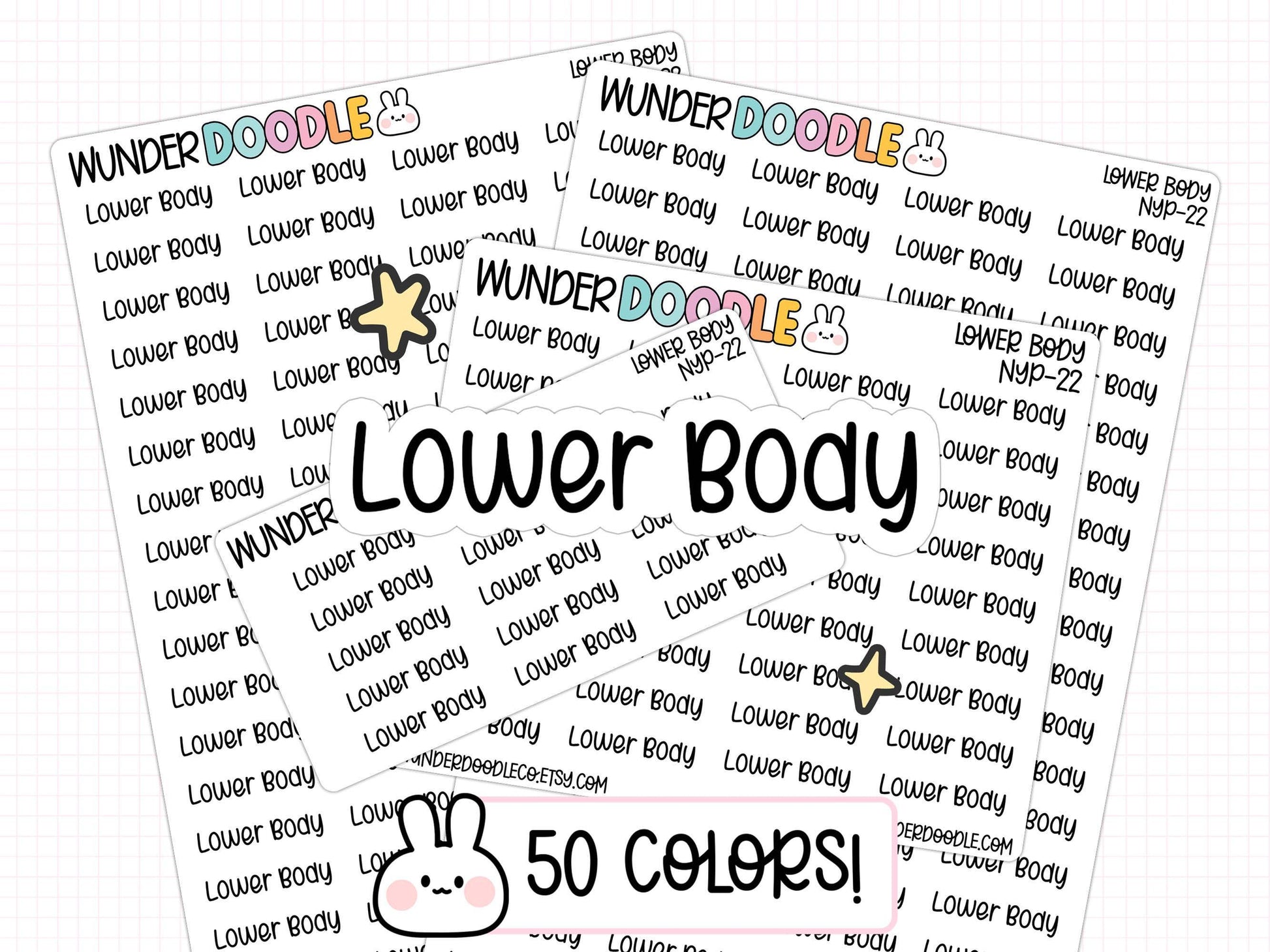 Lower body stickers, gym motivation, gym planner stickers, fitness planner stickers, fitness stickers, gym stickers