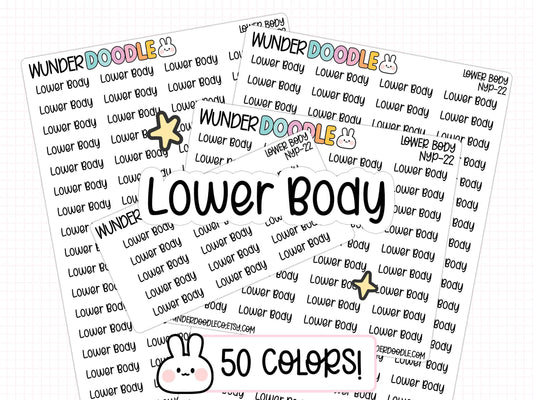 Lower body stickers, gym motivation, gym planner stickers, fitness planner stickers, fitness stickers, gym stickers