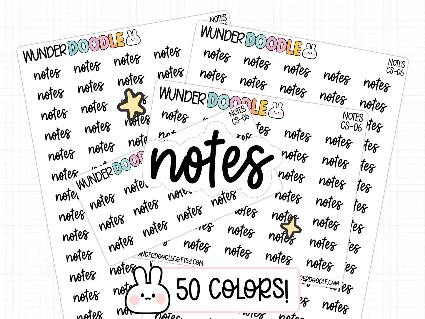 notes planner stickers, notes stickers, bujo stickers, bullet journal stickers, daily planner, weekly planner, functional stickers