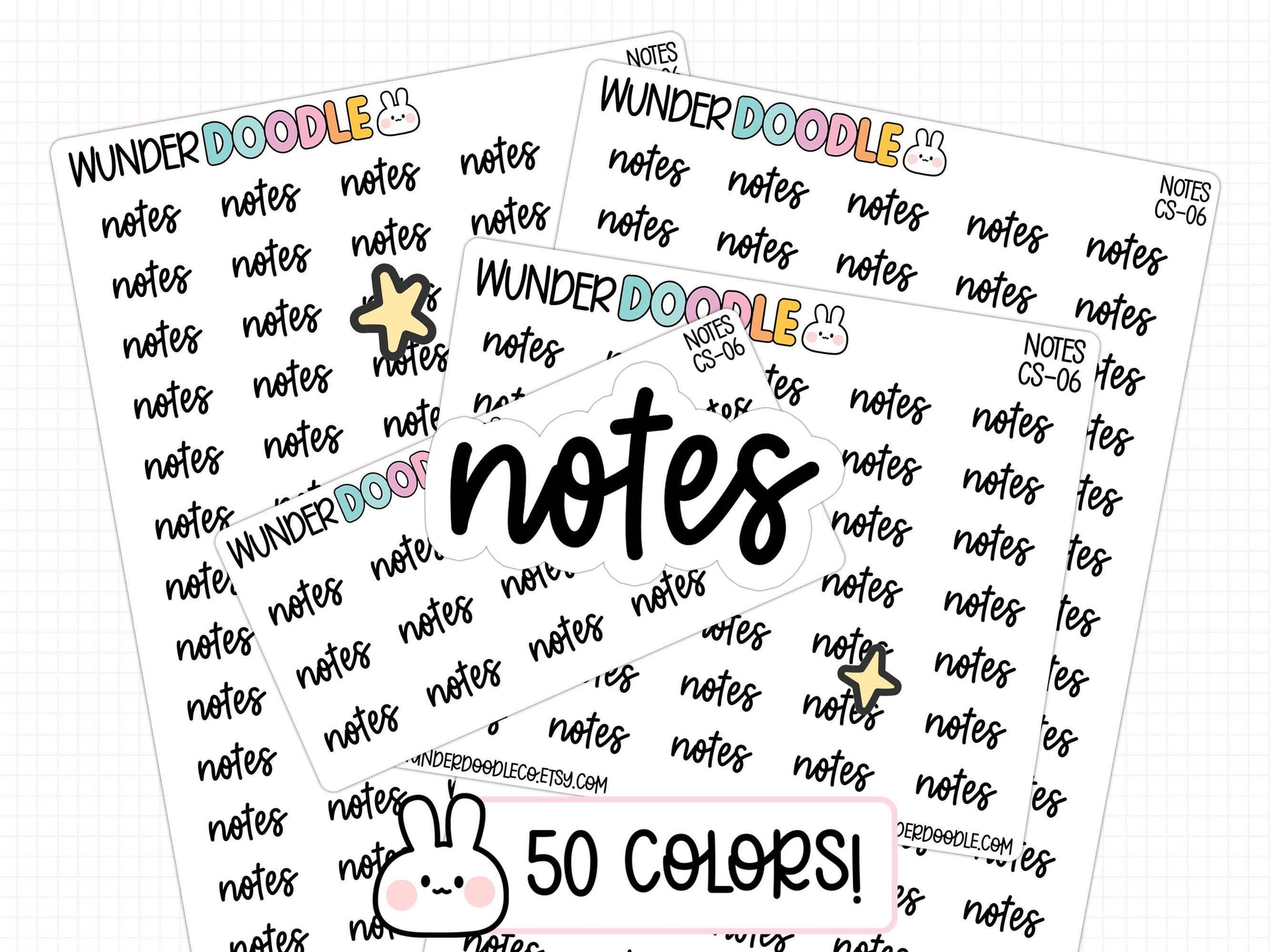 notes planner stickers, notes stickers, bujo stickers, bullet journal stickers, daily planner, weekly planner, functional stickers