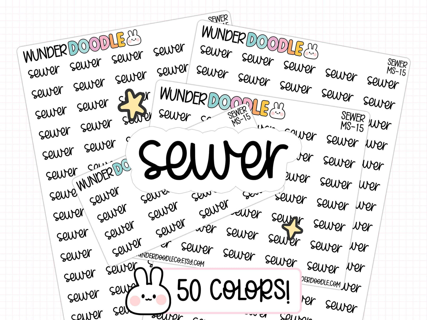 sewer planner stickers, sewer stickers, bill stickers, bill tracker stickers, budget stickers, functional stickers