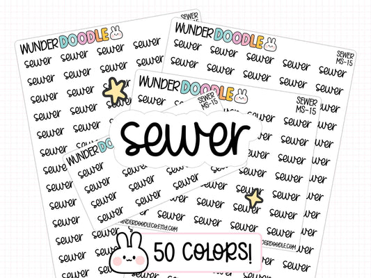 sewer planner stickers, sewer stickers, bill stickers, bill tracker stickers, budget stickers, functional stickers