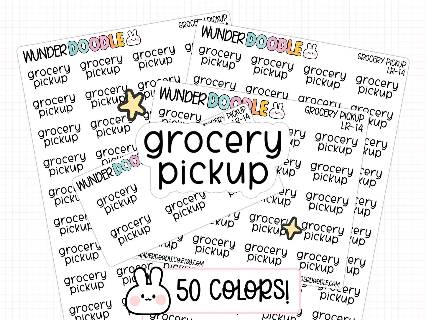 grocery pickup planner stickers, groceries stickers, grocery shopping stickers