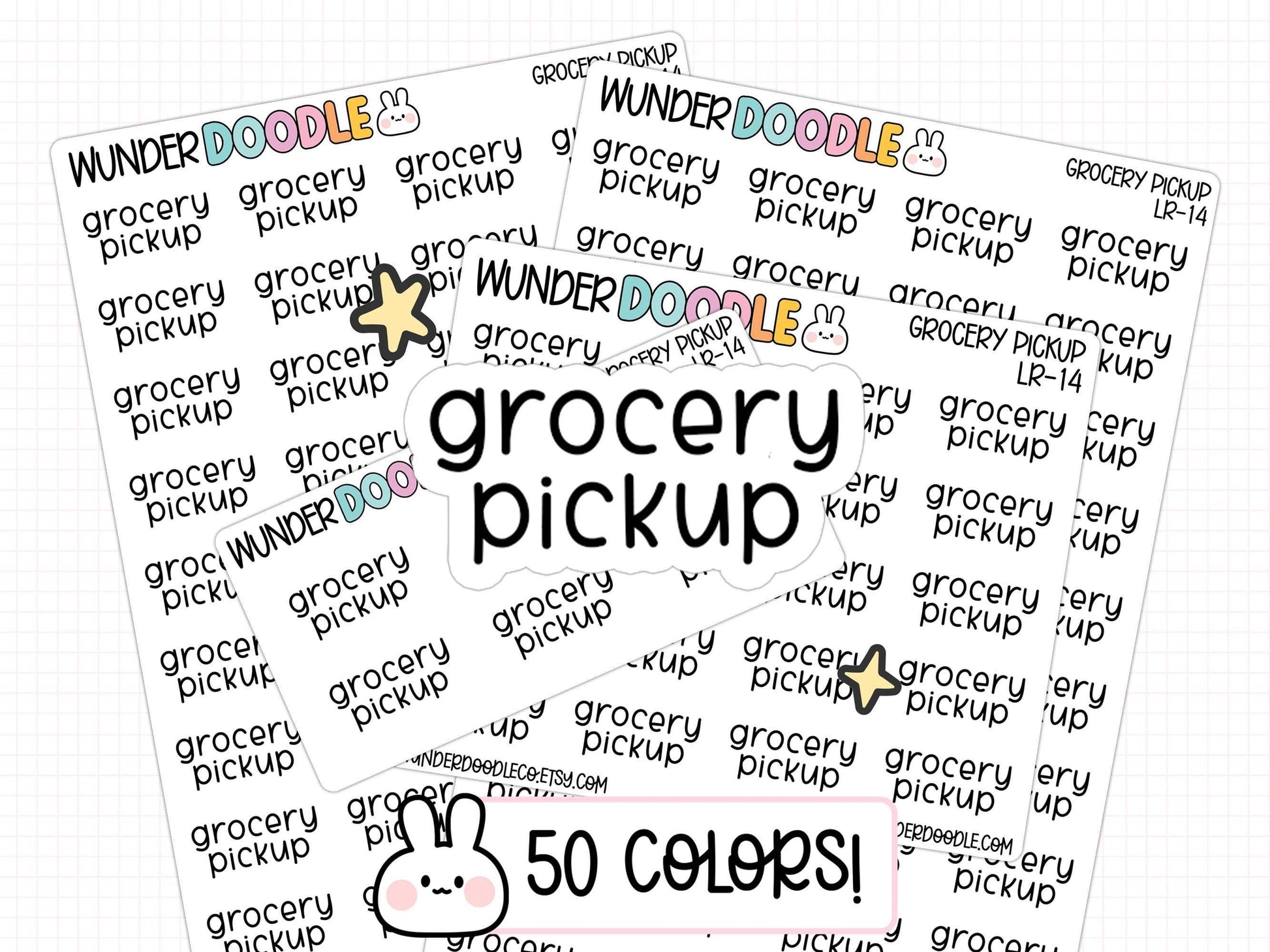 grocery pickup planner stickers, groceries stickers, grocery shopping stickers
