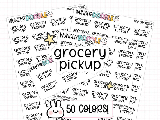 grocery pickup planner stickers, groceries stickers, grocery shopping stickers