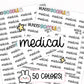 medical planner stickers, bill stickers, bill planner stickers, pay bill stickers, bill tracker stickers