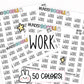 work planner stickers, work stickers, productivity planner, productivity stickers, sticker sheet