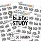 bible study planner stickers, bible study stickers, church stickers, faith planner stickers, faith stickers