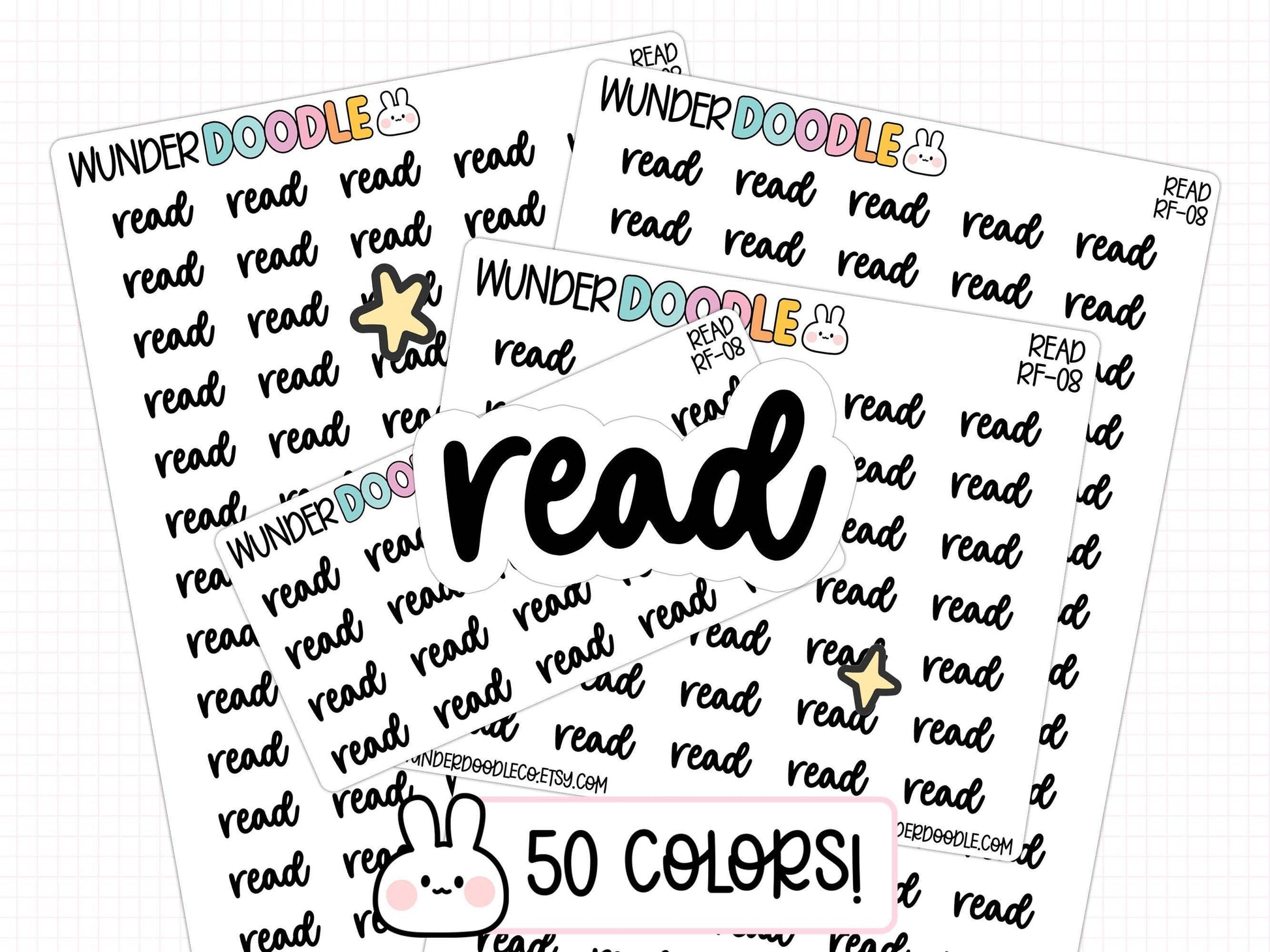read planner stickers, read stickers, functional stickers, college stickers, school stickers