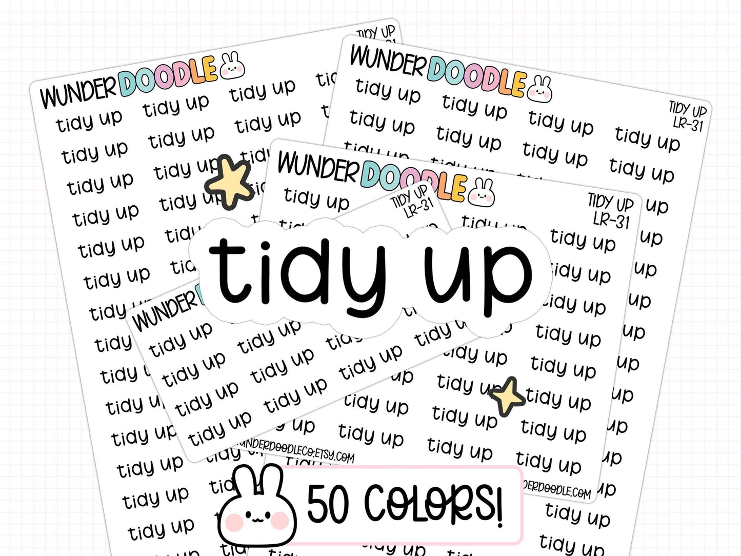 tidy up stickers, tidy up planner stickers, planner stickers, sticker sheet, cleaning stickers, cleaning planner stickers