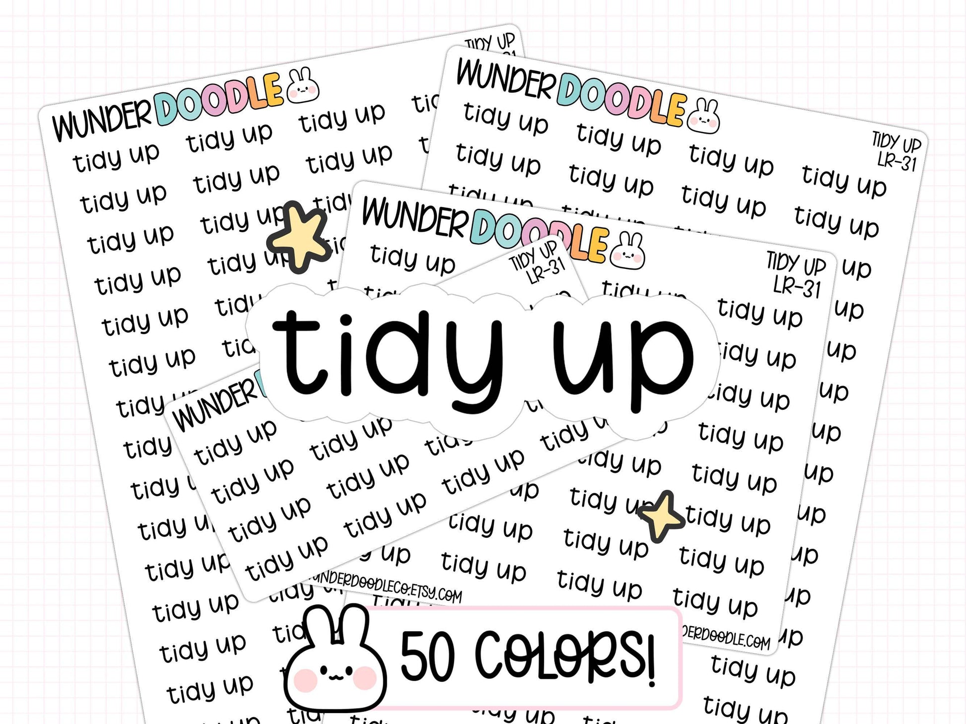 tidy up stickers, tidy up planner stickers, planner stickers, sticker sheet, cleaning stickers, cleaning planner stickers