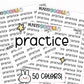 practice planner stickers, practice stickers, after school activity stickers