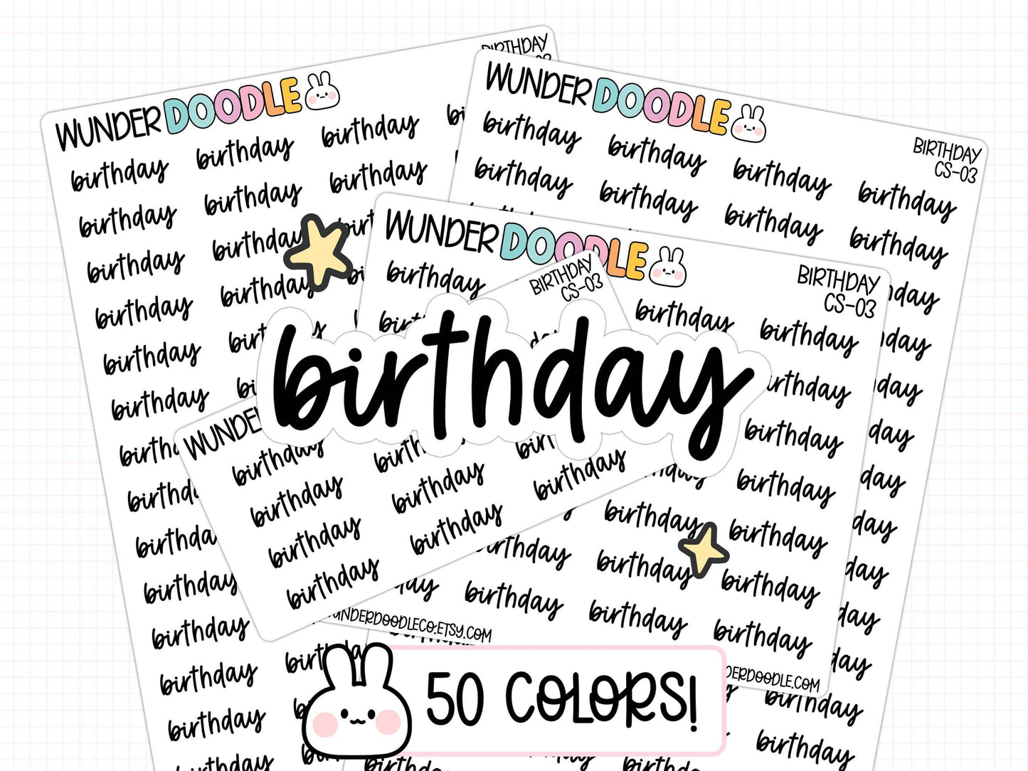 birthday planner stickers, birthday stickers, bday planner stickers, birthday reminder stickers, sticker sheet, bujo stickers