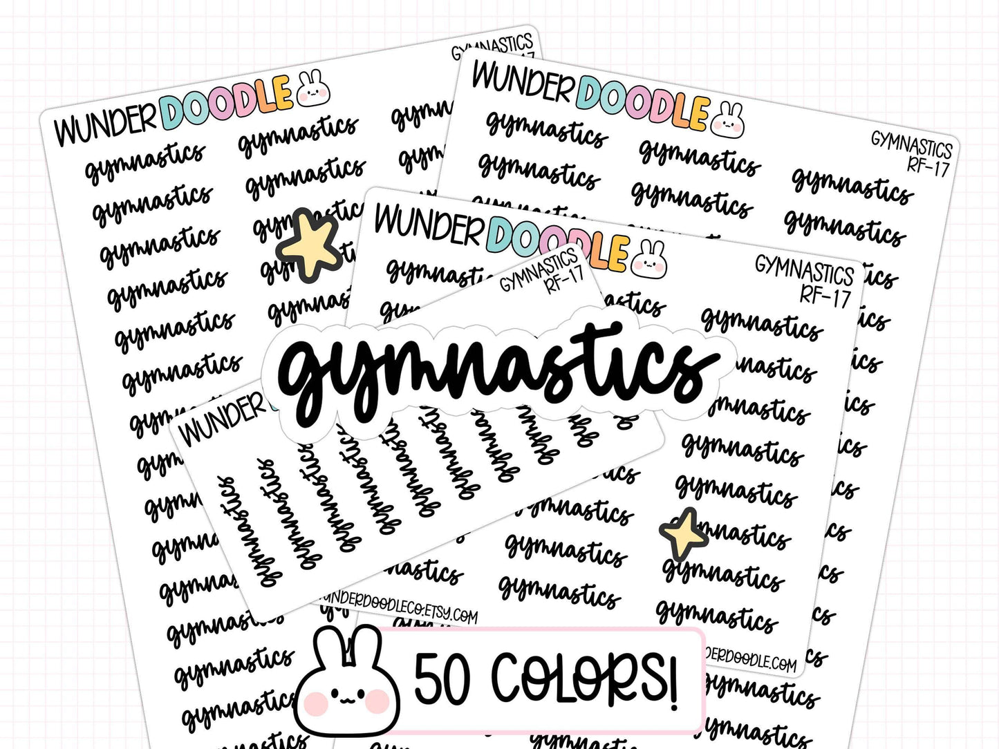 gymnastics planner stickers, gymnastics stickers, sports stickers, practice stickers
