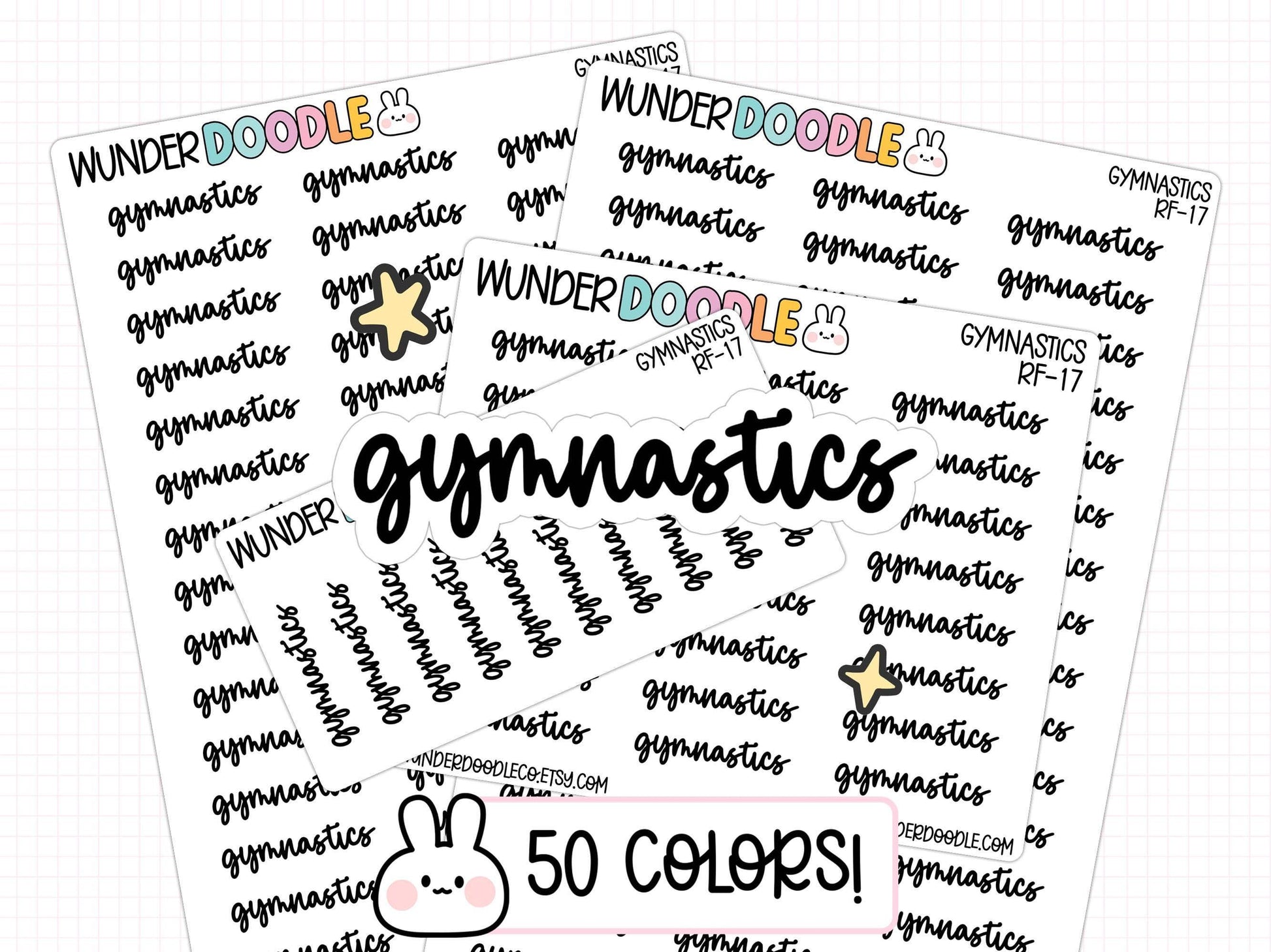 gymnastics planner stickers, gymnastics stickers, sports stickers, practice stickers
