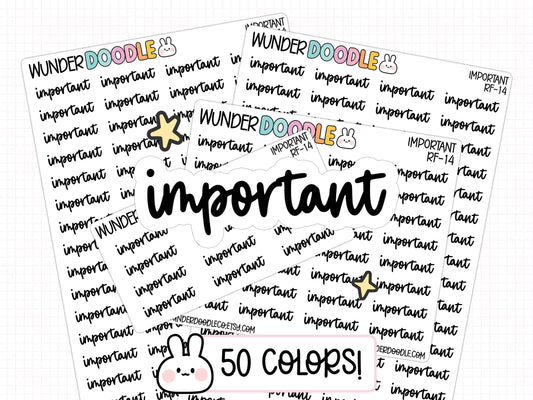 important planner stickers, important stickers, priority stickers, reminder stickers, sticker sheets