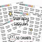 therapy appointment stickers, appointment planner stickers, therapy stickers, therapy planner stickers, therapy session stickers