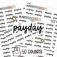 payday planner stickers, payday stickers, budget planner, budget stickers, money stickers, income tracker