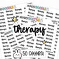therapy planner stickers, therapy stickers, self care planner, self care, self care journal