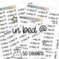 bedtime planner stickers, sleep planner stickers, functional stickers, text stickers
