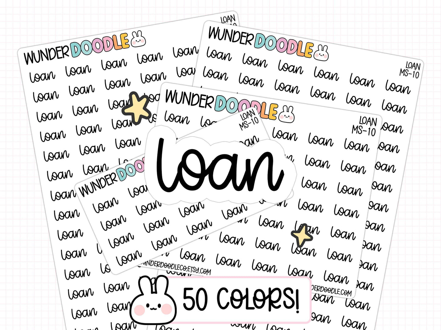 loan planner stickers, loan stickers, bill stickers, bill payment stickers, functional stickers