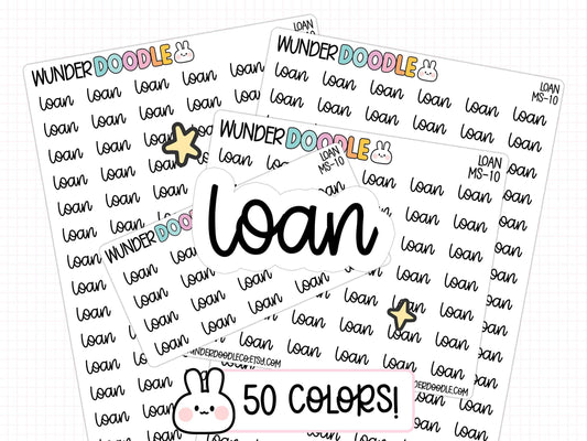 loan planner stickers, loan stickers, bill stickers, bill payment stickers, functional stickers