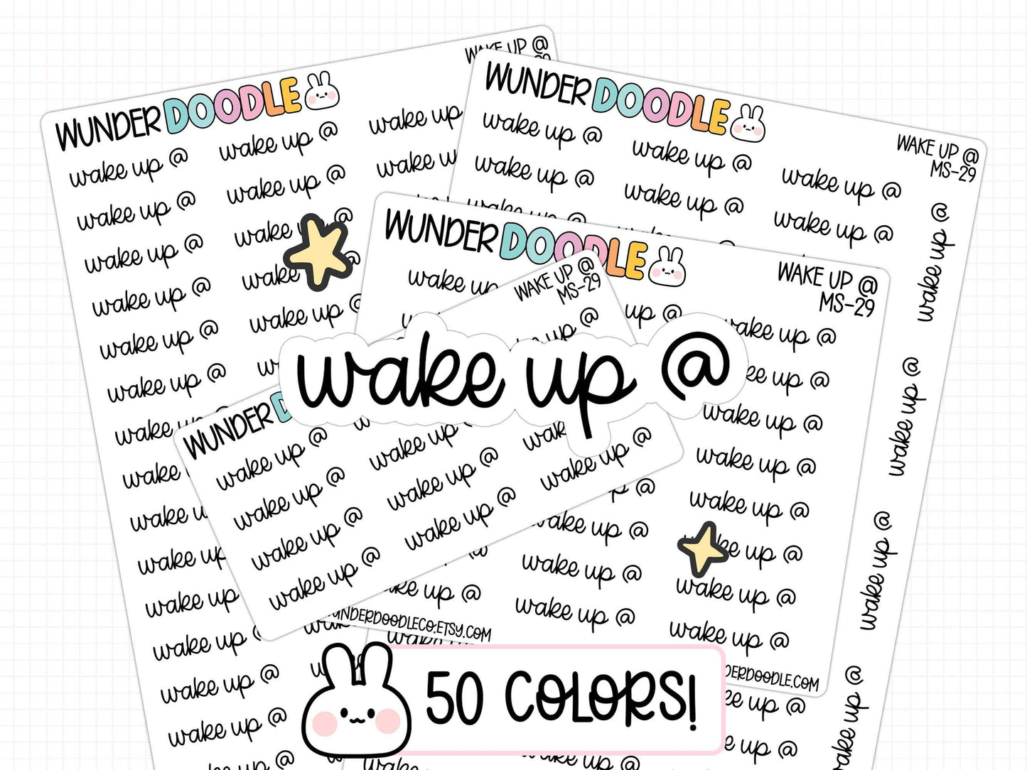 wake up planner stickers, alarm clock planner stickers, functional stickers