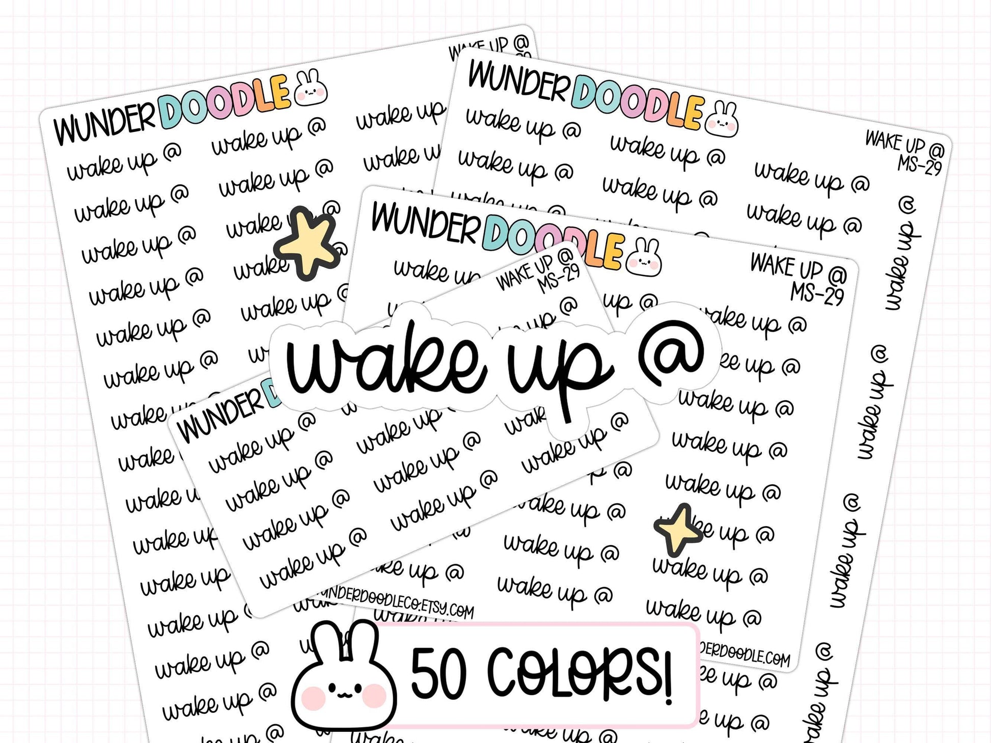 wake up planner stickers, alarm clock planner stickers, functional stickers