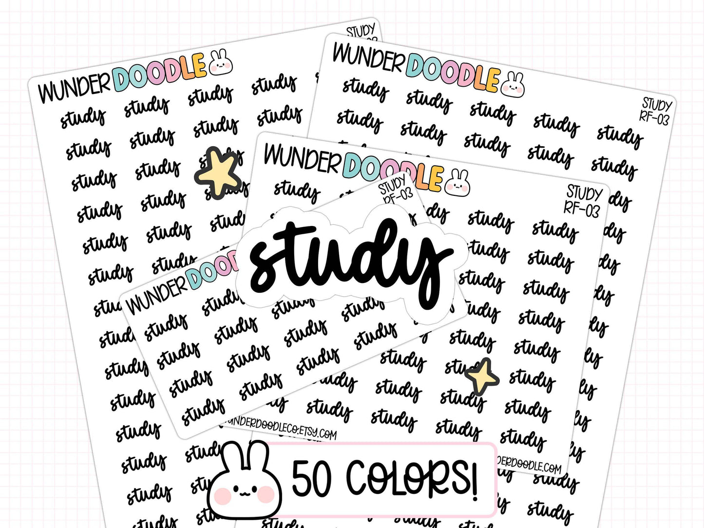 study planner stickers, sticker sheet, custom stickers, student planner