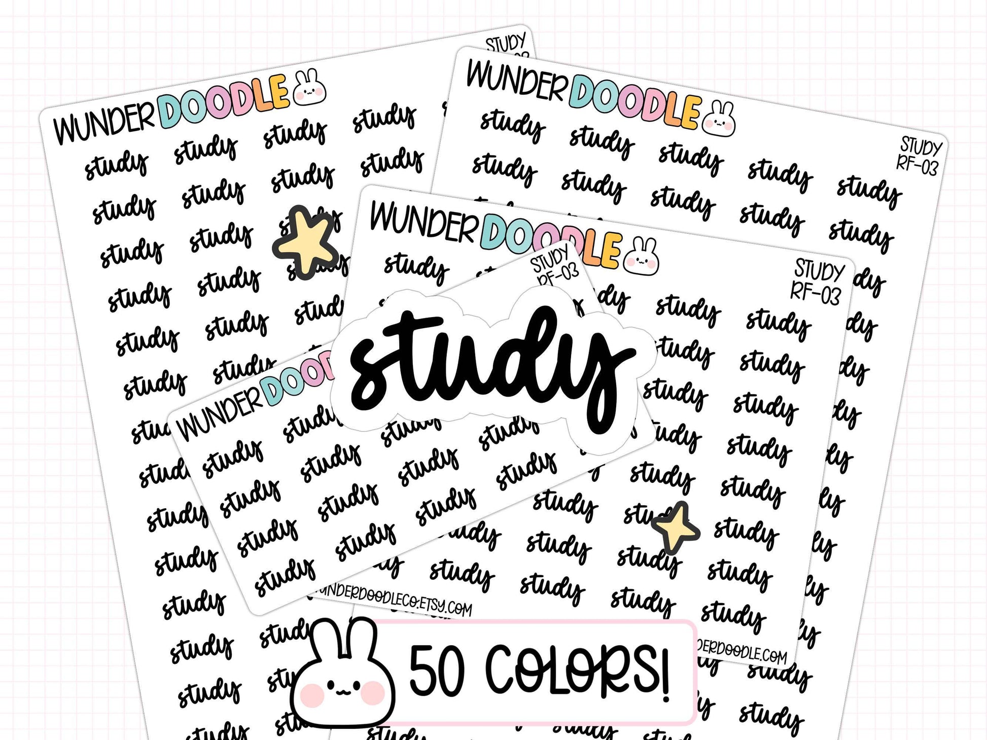 study planner stickers, sticker sheet, custom stickers, student planner