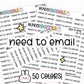 need to email stickers, email reminder stickers, task stickers, to do stickers, reminders