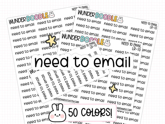 need to email stickers, email reminder stickers, task stickers, to do stickers, reminders