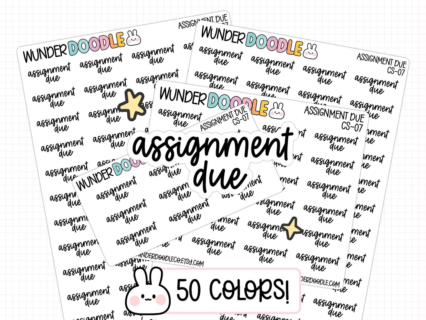 assignment due planner stickers, assignment stickers, homework stickers, teacher stickers, teacher planner, student stickers, academic planner stickers