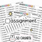 assignment stickers, homework planner stickers, school stickers, functional stickers