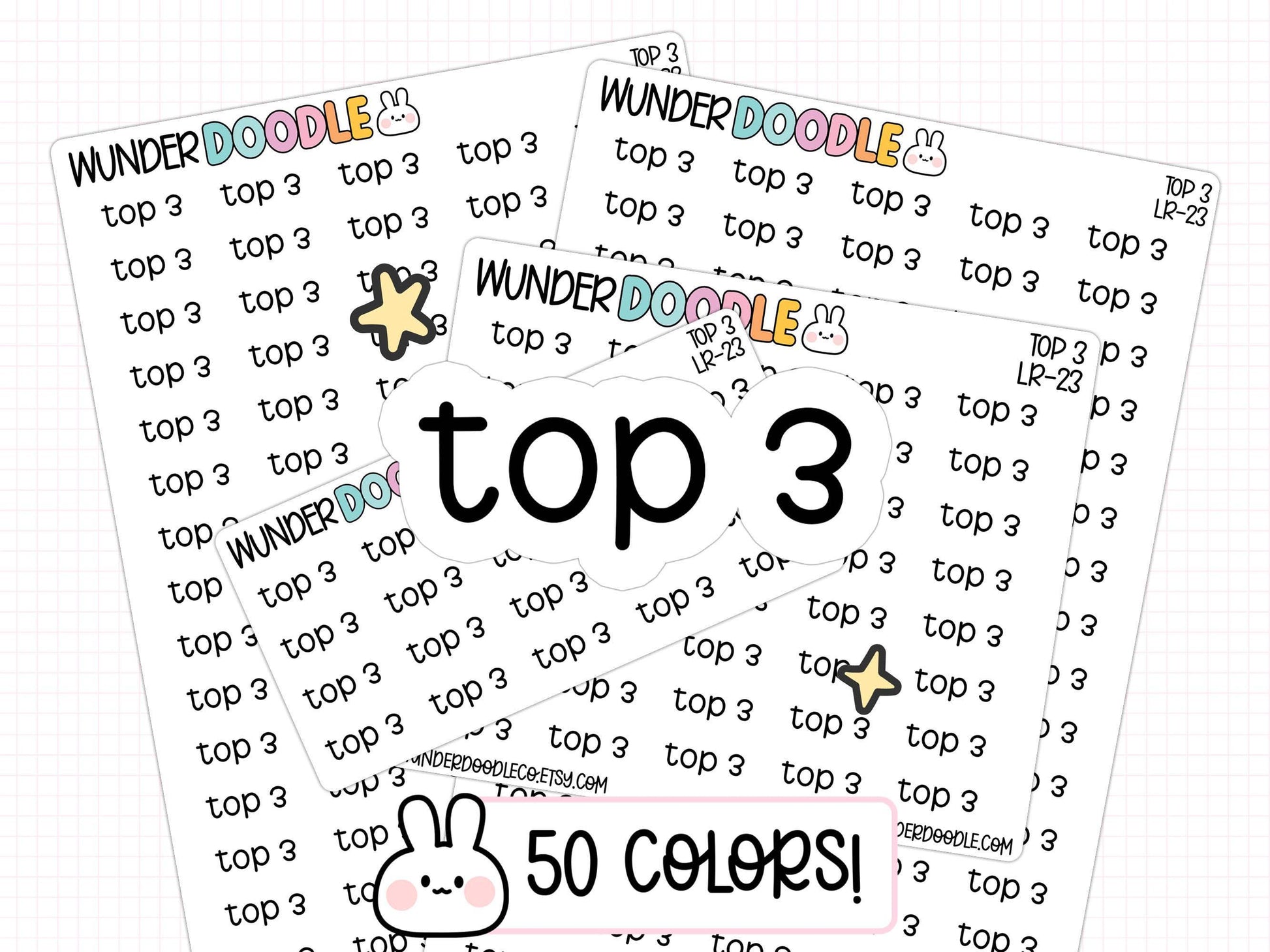 top 3 stickers, top 3 planner stickers, top three stickers, to do stickers, functional stickers