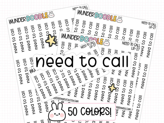 need to call stickers, reminder stickers, to do stickers, functional stickers