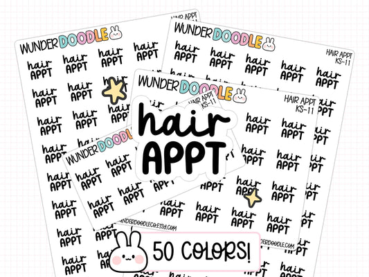 hair appointment stickers, hair appointment planner stickers, hair appt stickers, appointment reminders