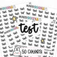 test planner stickers, student planner stickers, college planner stickers