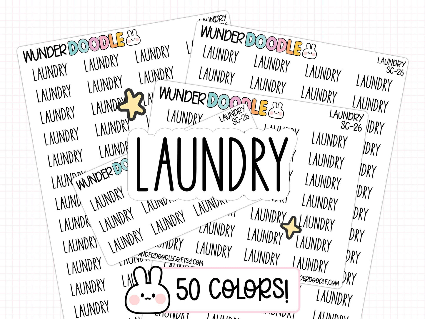 laundry planner stickers, laundry stickers, sticker sheet, functional stickers, planning stickers
