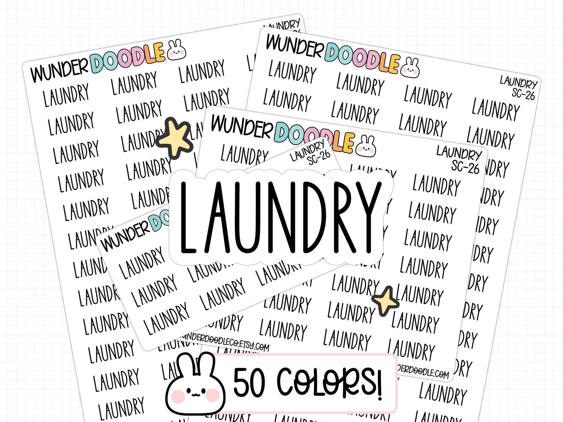 laundry planner stickers, laundry stickers, sticker sheet, functional stickers, planning stickers