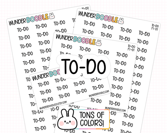 To-Do Planner Stickers | F1-01 - Wunderdoodle