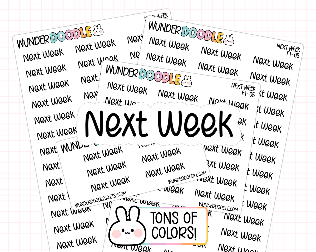 Next Week Planner Stickers | F1-05