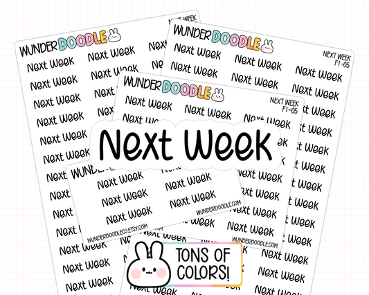 Next Week Planner Stickers | F1-05
