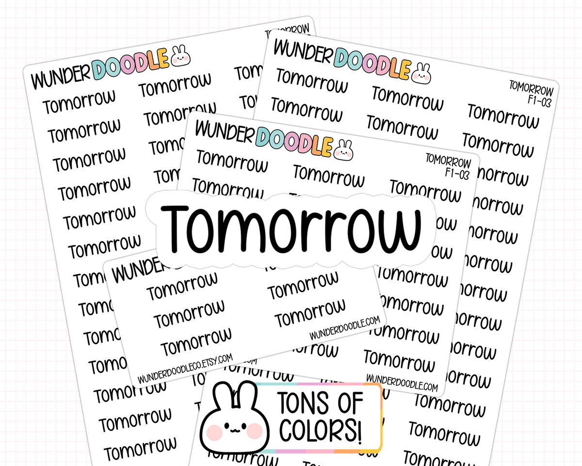 Tomorrow Planner Stickers | F1-03