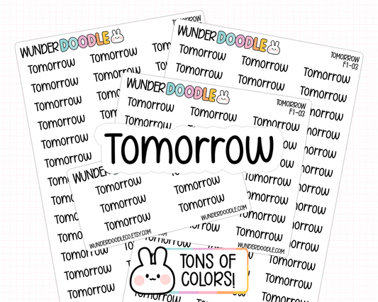 Tomorrow Planner Stickers | F1-03