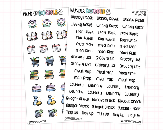 Weekly Reset Stickers | FS-02