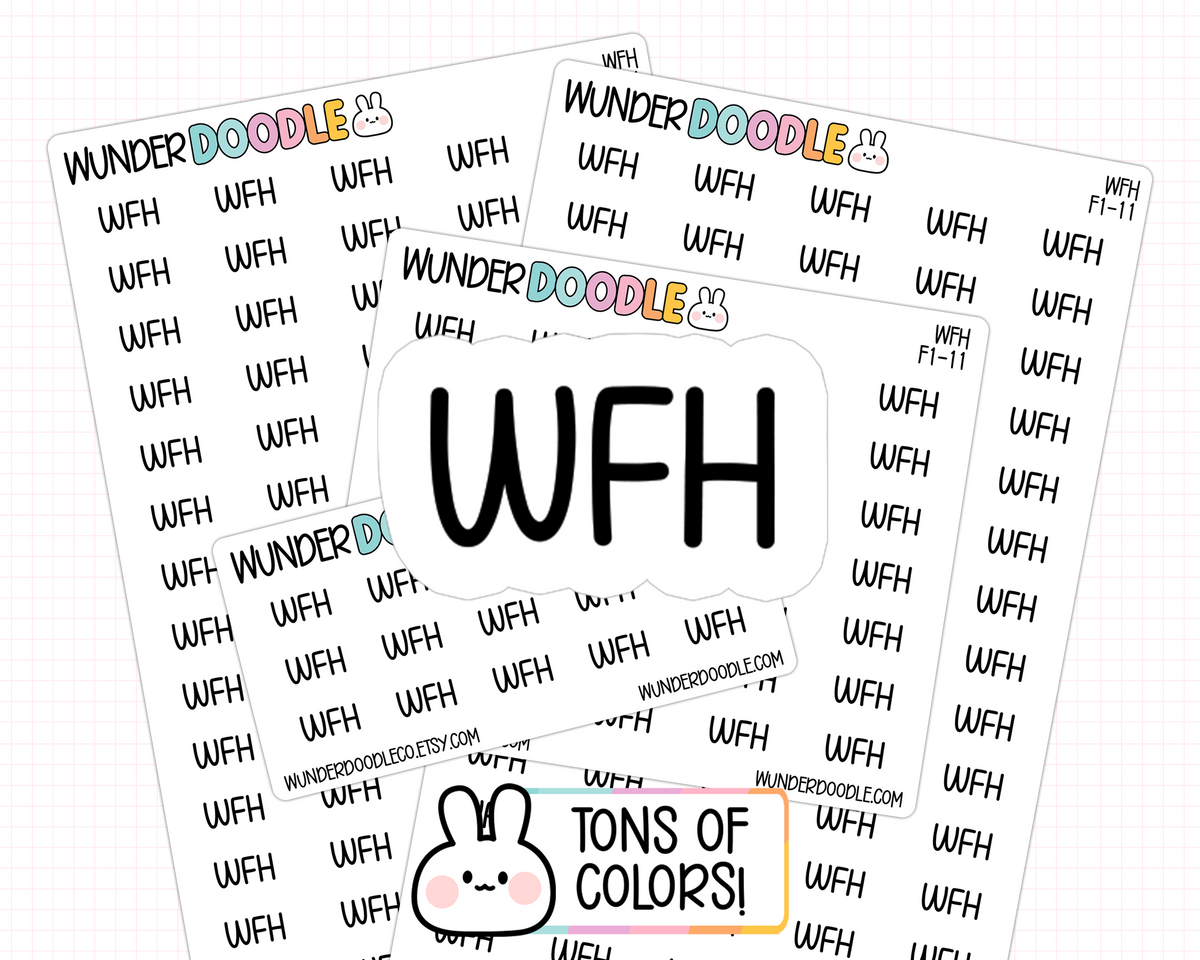 Work from Home Planner Stickers | F1-11