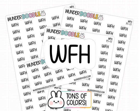 Work from Home Planner Stickers | F1-11