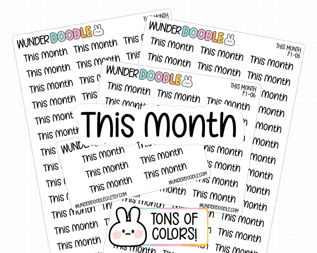 This Month Planner Stickers | F1-06